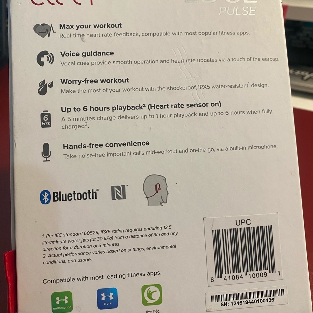 Cleer Edge Pluse Bluetooth Earbuds/ HR Monitor - Picture 4 of 4